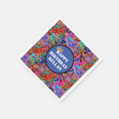 Kleurrijke graffiti met kroon servet (Hoek)