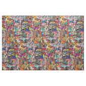 Kleurrijke graffiti muurcollage stof (Yard (91,4 cm))