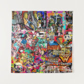 Kleurrijke graffiti muurcollage wandkleed (Voorkant (horizontaal))