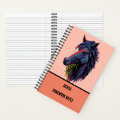 Kleurrijke Graffiti Paard voor Ruiterliefhebber Notitieboek (Binnen)
