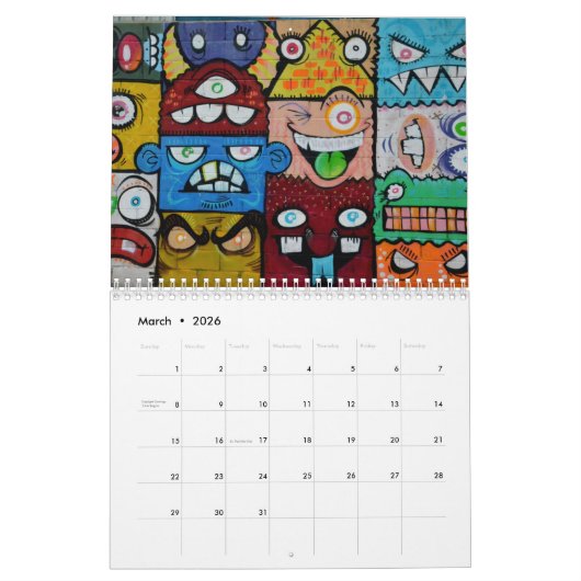 Kleurrijke Graffiti Painting Street Art 2025 Kalender (Mar 2026)