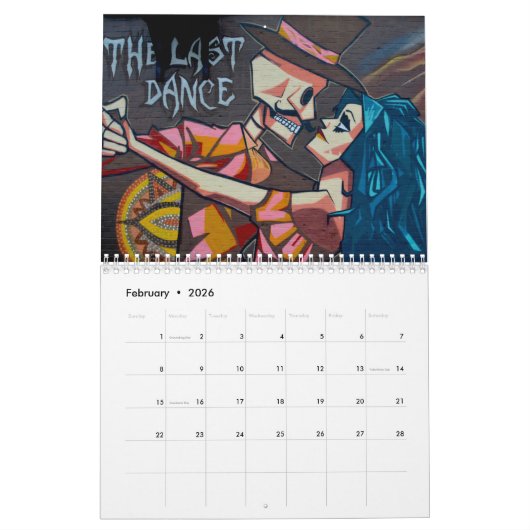 Kleurrijke Graffiti Painting Street Art 2025 Kalender (Feb 2026)