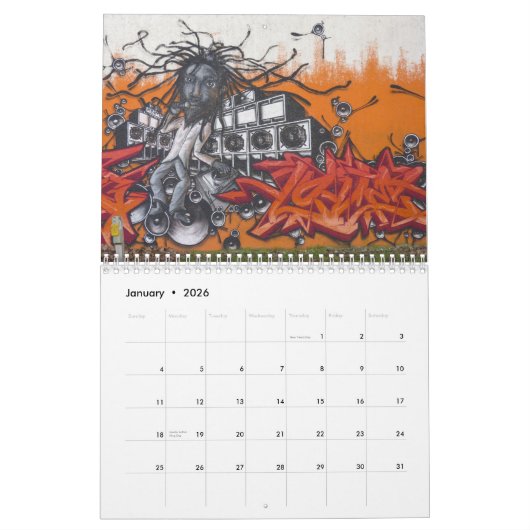Kleurrijke Graffiti Painting Street Art 2025 Kalender (Jan 2026)