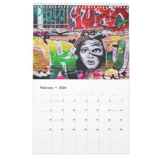 Kleurrijke Graffiti Painting Street Art 2025 Kalender (Feb 2026)