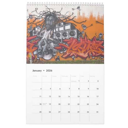 Kleurrijke Graffiti Painting Street Art 2025 Kalender (Jan 2026)
