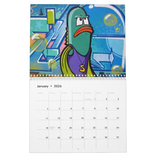 Kleurrijke Graffiti Painting Street Art 2025 Kalender (Jan 2026)