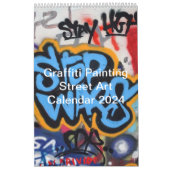 Kleurrijke Graffiti schilderij Street Art 2024 Kalender (Hoes)