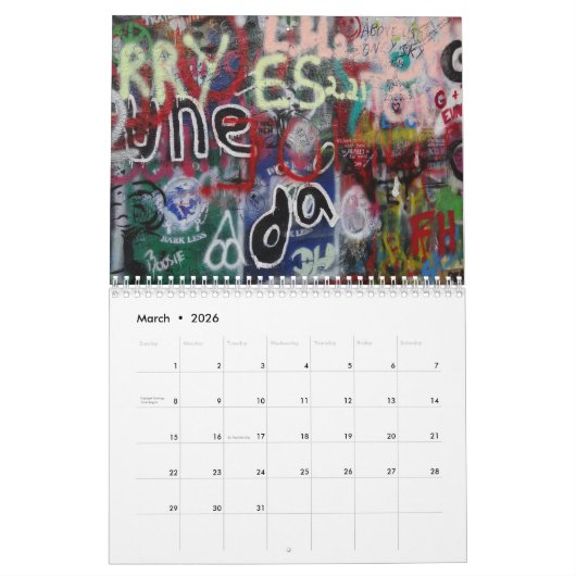 Kleurrijke Graffiti schilderij Street Art 2024 Kalender (Mar 2026)