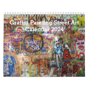 Kleurrijke Graffiti schilderij Street Art 2024 Kalender
