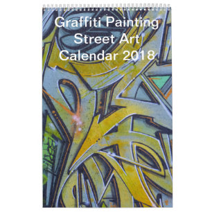 Kleurrijke Graffiti Schildering Straatkunst 2018 Kalender