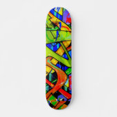 Kleurrijke graffiti skateboard (Voorkant)