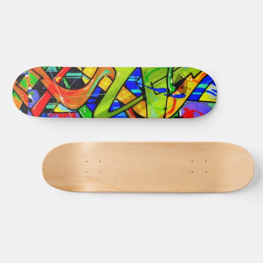 Kleurrijke graffiti-skateboard persoonlijk skateboard (Horizontaal)