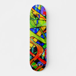 Kleurrijke graffiti-skateboard persoonlijk skateboard