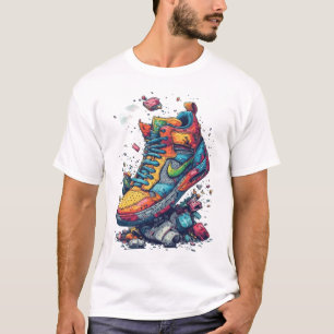 Kleurrijke Graffiti Sneaker Kunst Grafisch - Stede T-shirt