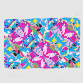 Kleurrijke graffiti splash golfhanddoek (Horizontaal)