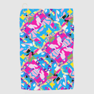 Kleurrijke graffiti splash golfhanddoek