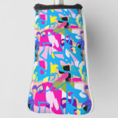 Kleurrijke graffiti splash golfheadcover (Draai 90)