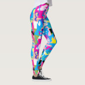 Kleurrijke graffiti splash leggings (Rechts)