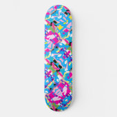 Kleurrijke graffiti splash persoonlijk skateboard (Voorkant)
