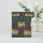 Kleurrijke graffiti State of Ohio veel liefde begr Briefkaart (Staand voorkant)