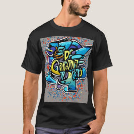 Kleurrijke graffiti-stijl TDesign T-shirt