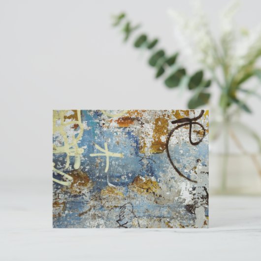 Kleurrijke graffititextuur briefkaart (Staand voorkant)