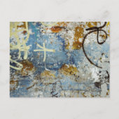 Kleurrijke graffititextuur briefkaart (Voorkant)