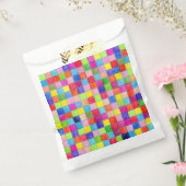 Kleurrijke Grafiekdocument vierkanten Geometrisch  Bedankzakje (Gezegeld)