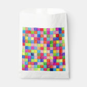 Kleurrijke Grafiekdocument vierkanten Geometrisch  Bedankzakje (Voorkant)