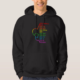 Kleurrijke Grafische Scoutswet Regenboog Hoodie