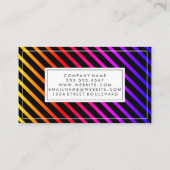 Kleurrijke grafische stripes visitekaartje (Achterkant)