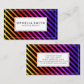 Kleurrijke grafische stripes visitekaartje (Voorkant / Achterkant)