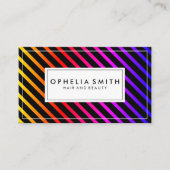 Kleurrijke grafische stripes visitekaartje (Voorkant)