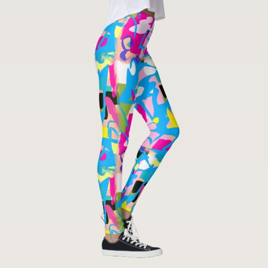 Kleurrijke grafitti splash leggings (Rechts)