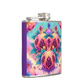 kleurrijke granaatappel heupfles (Rechts)