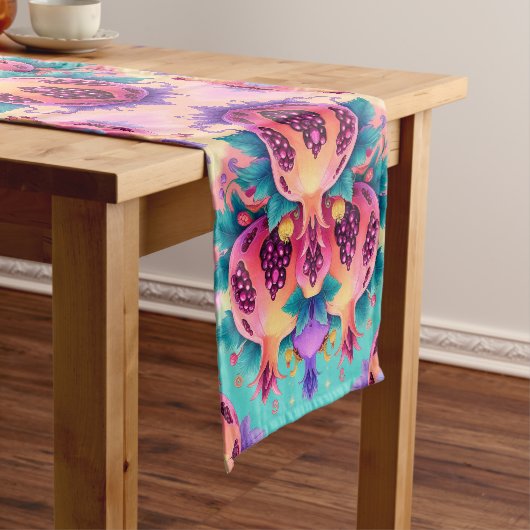 kleurrijke granaatappel korte tafelloper (Voorbeeld)