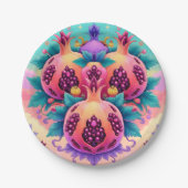 kleurrijke granaatappel papieren bordje (Voorkant)