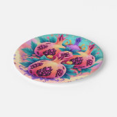 kleurrijke granaatappel papieren bordje (Gekanteld)