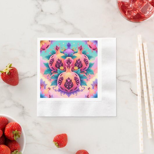 kleurrijke granaatappel servet (Insitu)