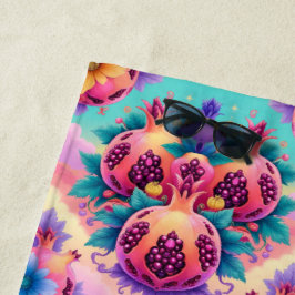 kleurrijke granaatappel strandlaken