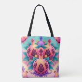kleurrijke granaatappel tote bag (Achterkant)