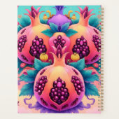 Kleurrijke granaatappel voor 1e klas 2026 op maat planner (Achterkant)