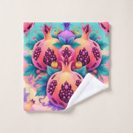 kleurrijke granaatappel washandje