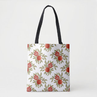 Kleurrijke granaatappelpatroontas – Rode vrucht Tote Bag