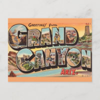 Kleurrijke Grand Canyon ansichtkaart
