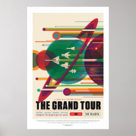 Kleurrijke  Grand Tour-ruimtevaart Poster