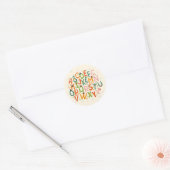 Kleurrijke grappige alfabet letters Classic Sticke Ronde Sticker (Envelop)