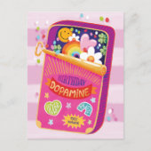 Kleurrijke Grappige Dopamine Gelukkige Geïllustree Briefkaart (Voorkant)