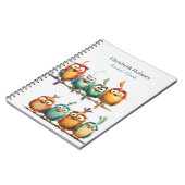 Kleurrijke Grappige Eigenzinnige Vogels School Notitieboek (Linkerzijde)