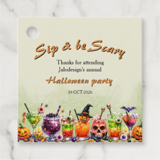 Kleurrijke Grappige Enge Cocktails Sla Halloween F Bedankjes Labels